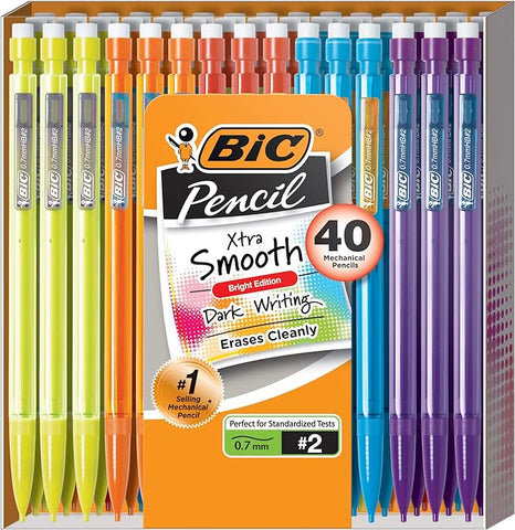 BIC Mechanical Pencil, 0.7mm, Assorted Colors, 40 Pack (Pack)